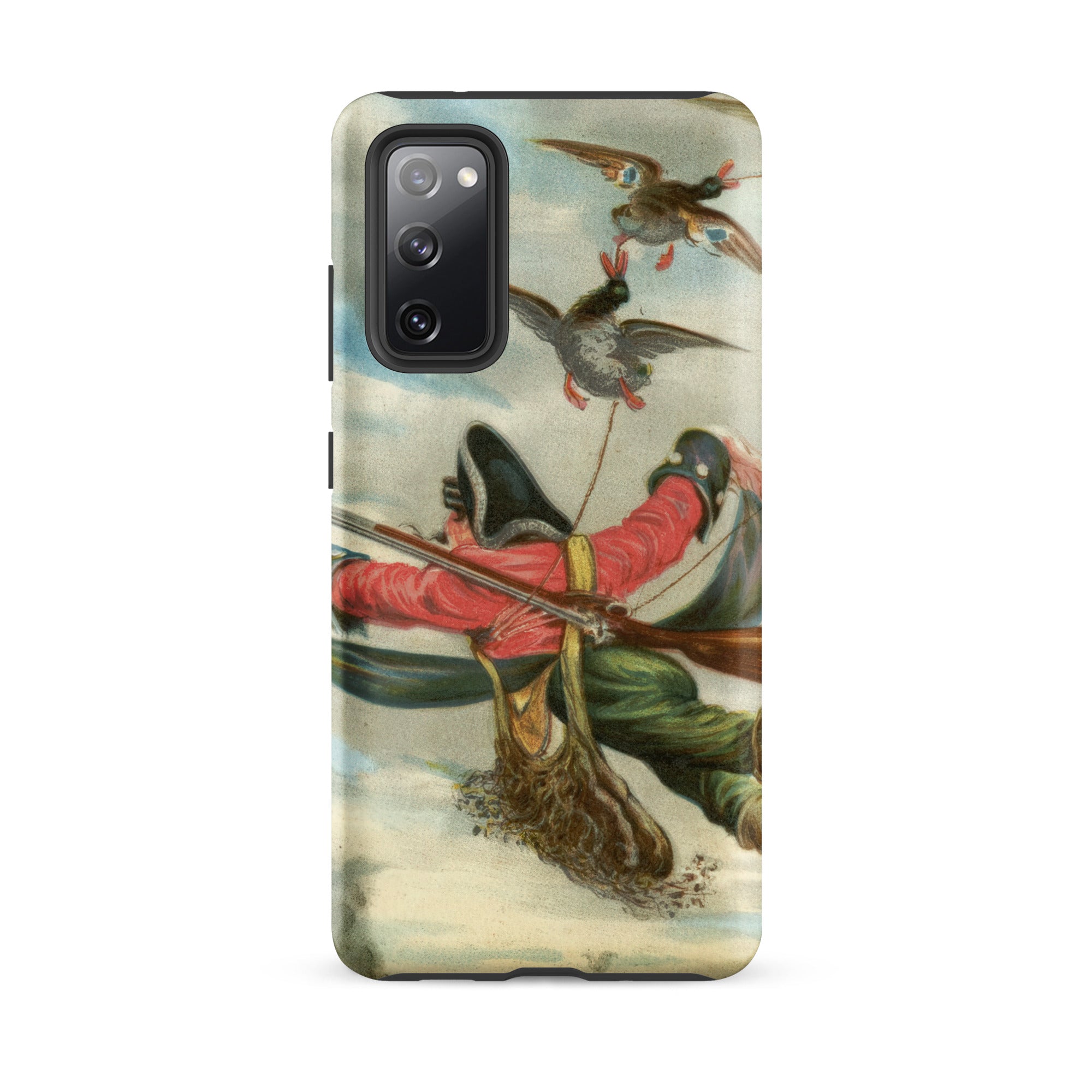 Baron Munchausen - Alphonse Adolphe Bichard Samsung Case, Galaxy S20 Fe / Matte, Smartphone Case Vintage Duck Illustration