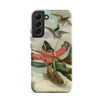 Baron Munchausen - Alphonse Adolphe Bichard Samsung Case, Galaxy S22 Plus / Matte, Smartphone Case Classic Illustration Hunter Lifted Ducks