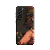 Bashi-bazouk - Jean-leon Gerome Samsung Case, Galaxy S21 / Matte, Black Smartphone Case Stylized Portrait Person Dark Skin