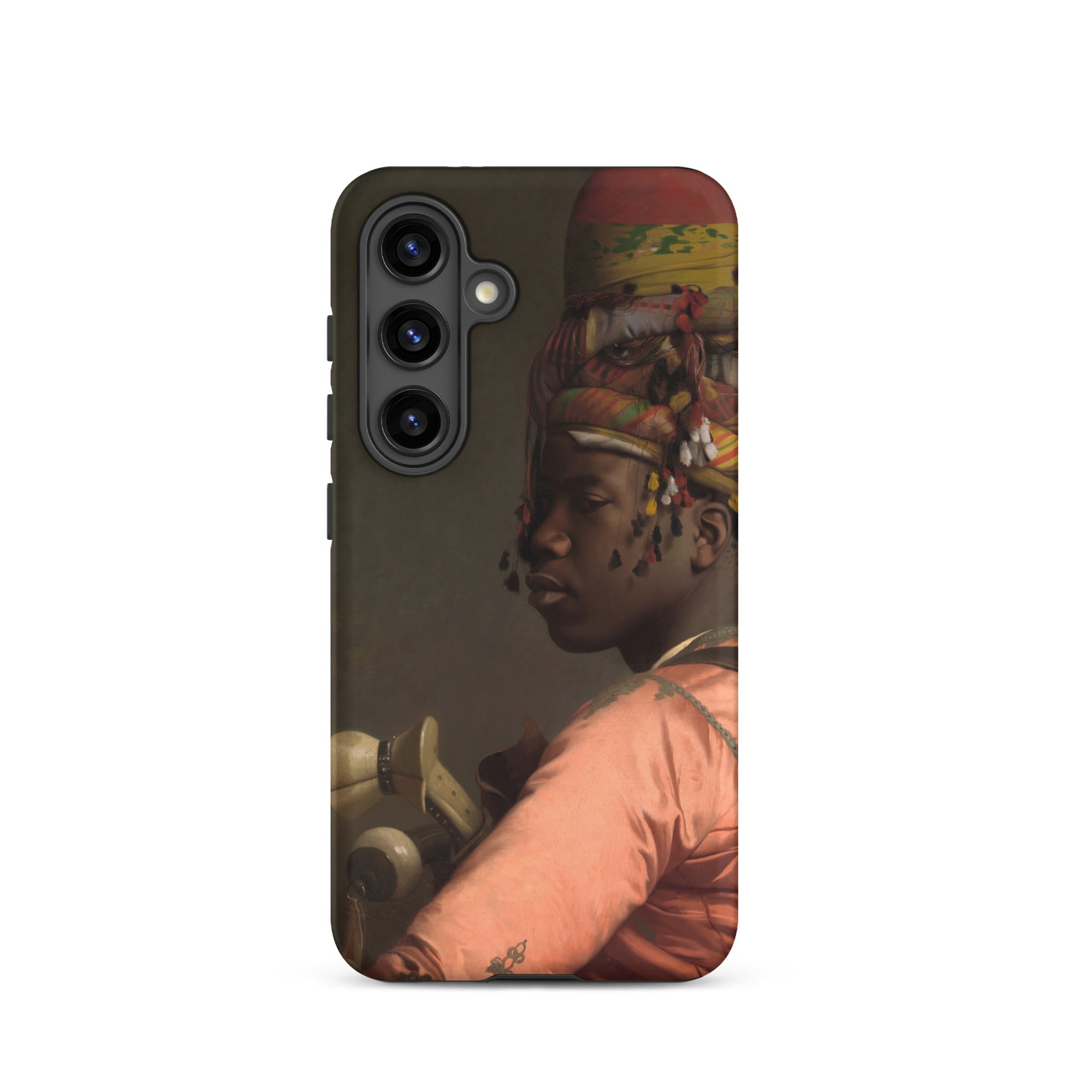 Bashi Bazouk Jean Leon Gerome Samsung Case, Galaxy S24 / Matte, Dark Green Phone Case Stylized Portrait Person Turban