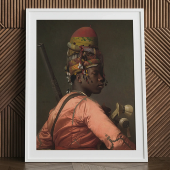 Bashi Besouk - Stampa d'arte di Jean Leon Gerome / Tela, 24x32’’ / 61x81cm / Cornice bianca / Passe-partout, Poster, Stampe e Opere d'arte visiva, Toby