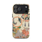 Basketry Work - Ichida Shoshichiro of Naniwa Phone Case Iphone 17 Pro Max / Matte Beige Orange Floral Phone Case Traditional Japanese