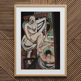 The Bath - Max Beckmann Art Print / Canvas Wooden Framed Artwork Nude Figure Abstract Elements Max Beckmann Art Print, Woman Steadies