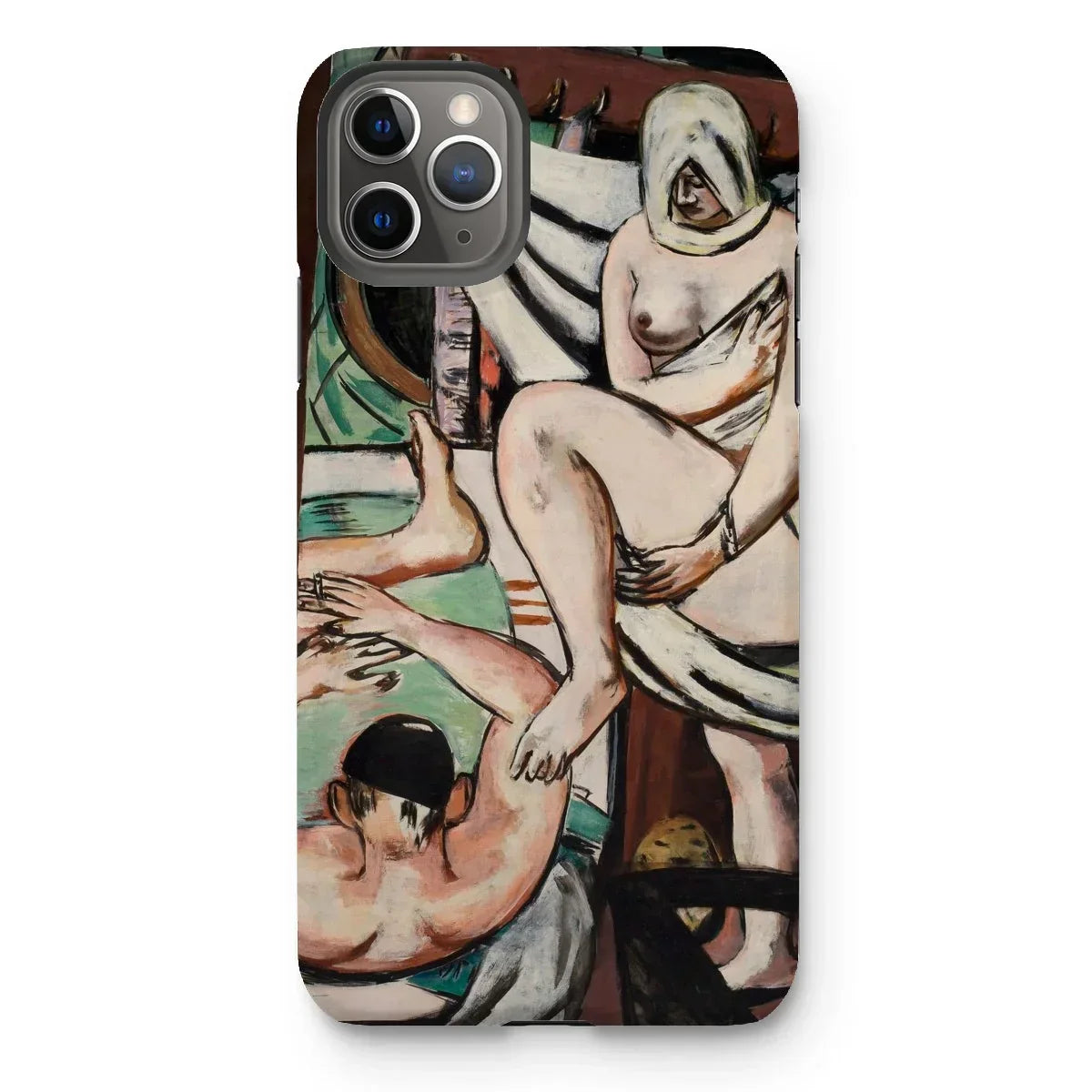The Bath - Max Beckmann Expressionist Iphone Case, 11 Pro / Matte, Iphone Case Artistic Nude Painting Expressionist Style