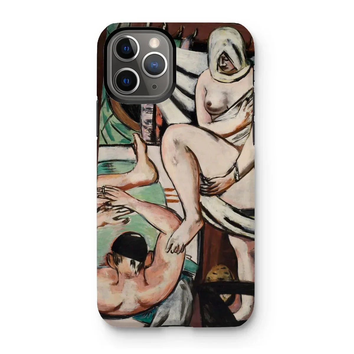 The Bath - Max Beckmann Expressionist Iphone Case, 11 Pro / Matte, Iphone Case Artistic Reproduction Classical Painting Nude Figures