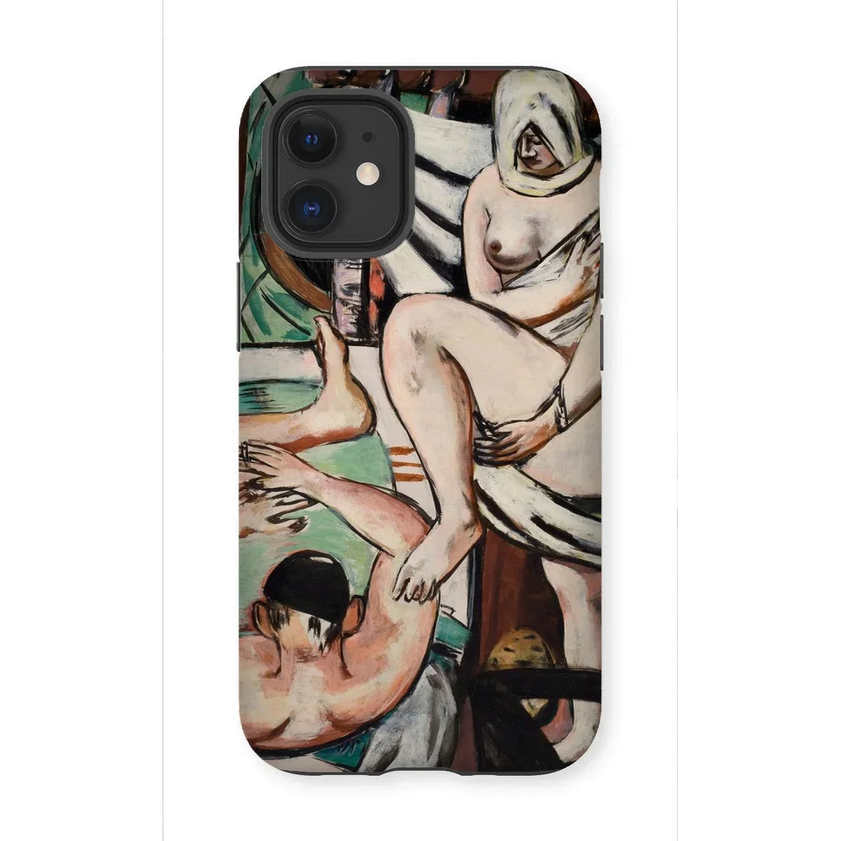 The Bath - Max Beckmann Expressionist Iphone Case, 12 Mini / Matte, Phone Case Artistic Nude Painting Expressionist Style