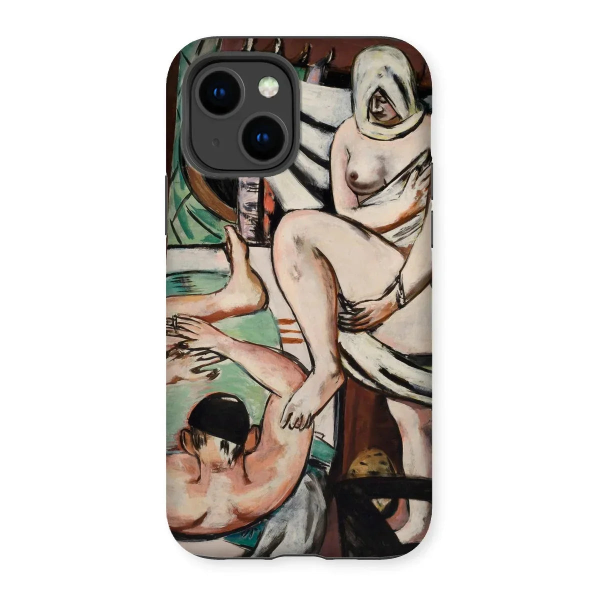The Bath - Max Beckmann Expressionist Iphone Case, 14 / Matte, Phone Case Artistic Reproduction Classical Painting Nude Figures