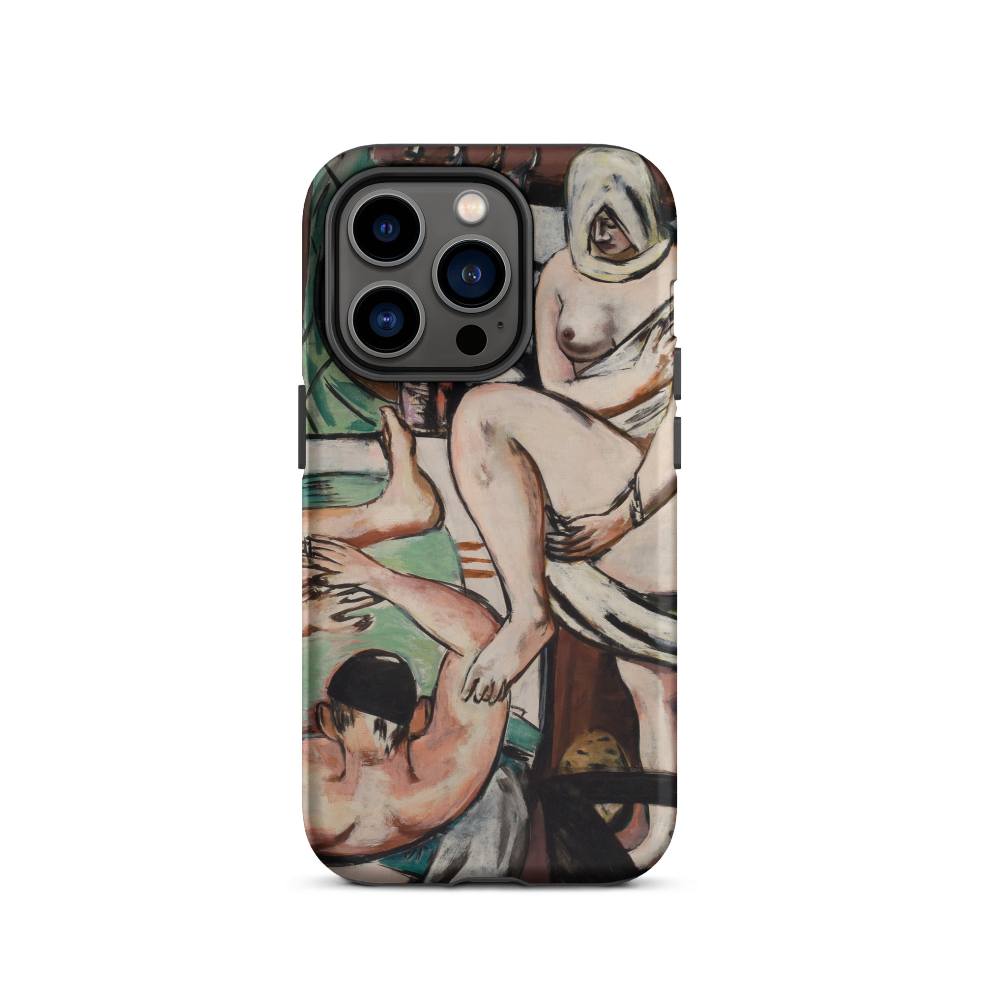 The Bath Max Beckmann Expressionist Iphone Case, 14 Pro / Matte, Phone Case Nude Figures Art