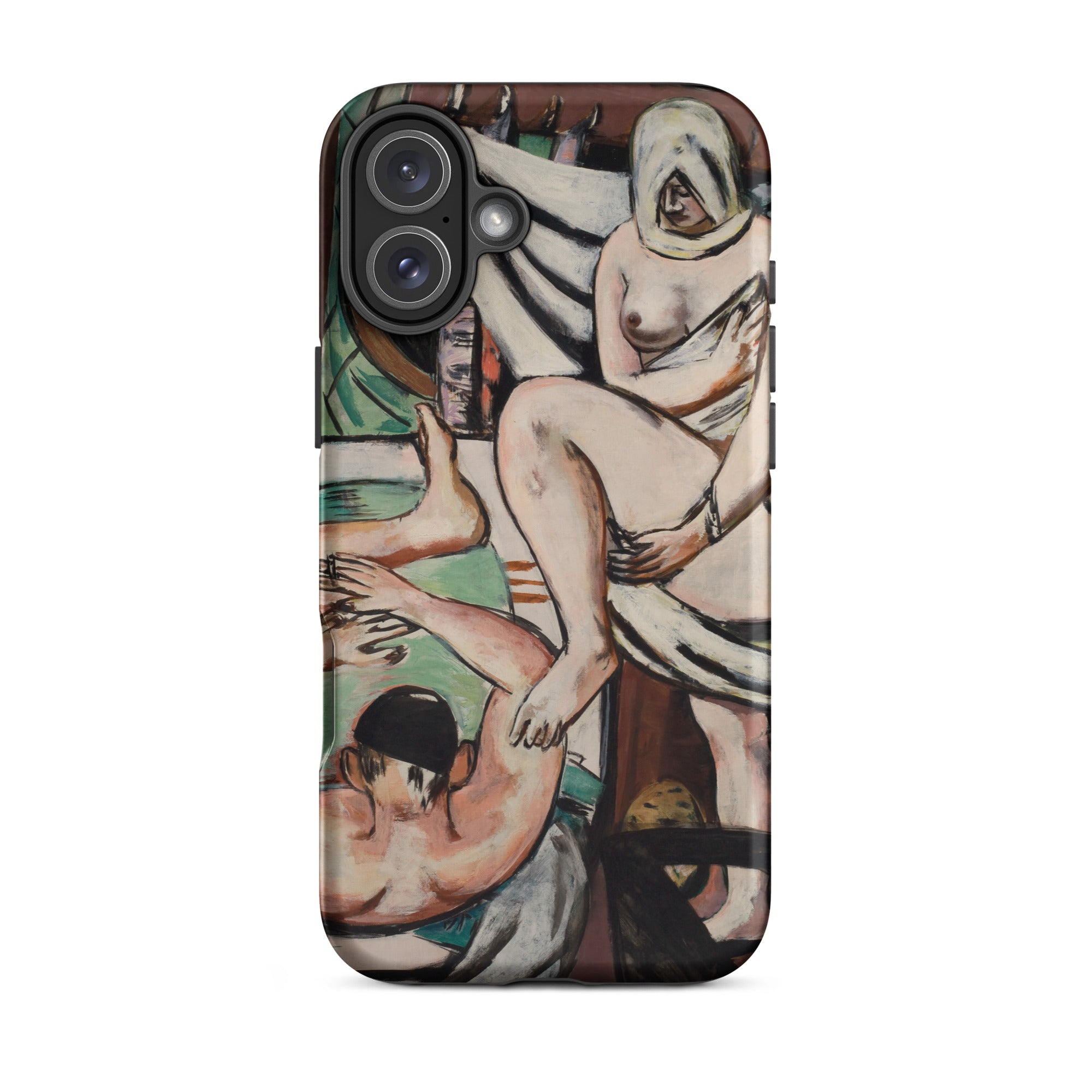 The Bath Max Beckmann Expressionist Iphone Case, 16 Plus / Matte, Phone Case Nude Figures