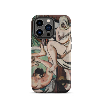 The Bath - Max Beckmann Expressionist Phone Case Iphone 13 Pro / Matte Iphone Case Nude Art Print Max Beckmann Expressionist, German