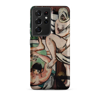 The Bath - Max Beckmann Expressionist Samsung Case, Galaxy S21 Ultra / Matte, Smartphone Case Classical Painting Nude Figures