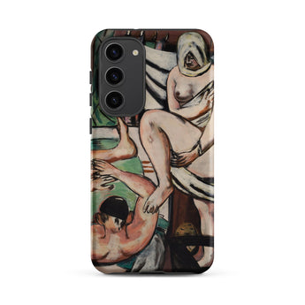 The Bath - Max Beckmann Expressionist Samsung Case, Galaxy S23 Plus / Matte, Smartphone Case Classical Painting Nude Figures