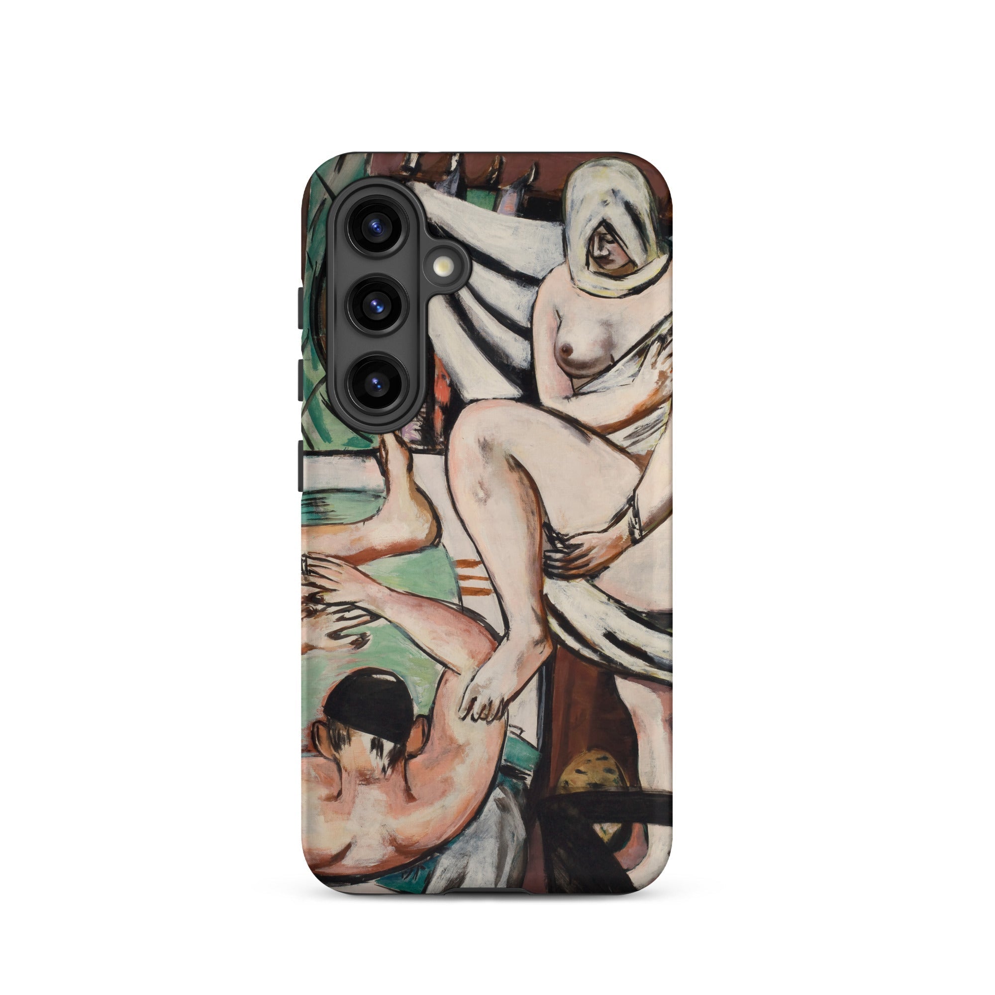 The Bath Max Beckmann Expressionist Samsung Case, Galaxy S24 / Matte, Smartphone Case Classical Painting Nude Figures