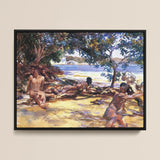 Bathers - John Singer Sargent Art Print / Canvas, 16x12’’ / 41x31cm / Black Frame, Posters Prints & Visual Artwork, Toby Leon