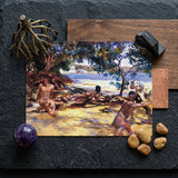 Bathers - John Singer Sargent Art Print / Canvas Watercolor Painting Figures Beach Trees Warm Earthy Tones John Singer Sargent,