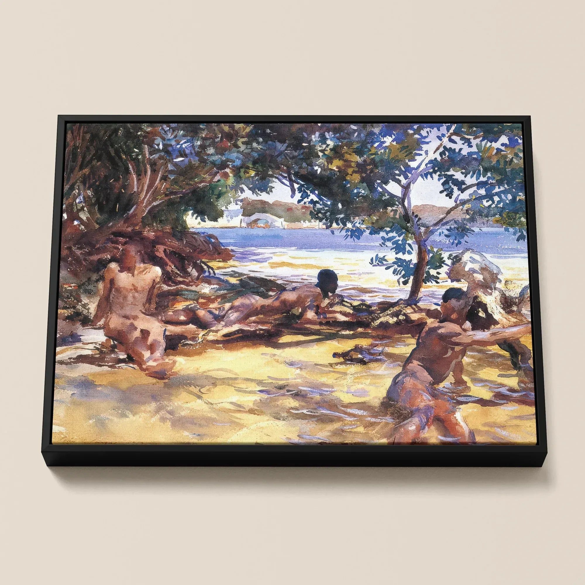 The Bathers - John Singer Sargent Nude Art Framed Canvas Posters Prints & Visual Artwork