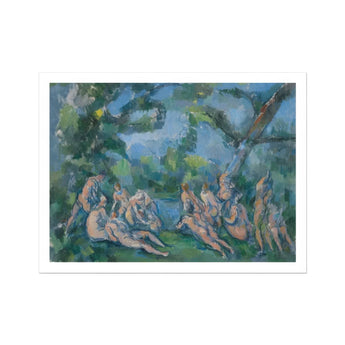 The Bathers - Paul Cezanne Art Print, Watercolor Painting Nude Figures Pastoral
