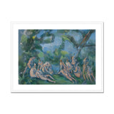 The Bathers - Paul Cezanne Art Print, Watercolor Painting Nude Figures Pastoral