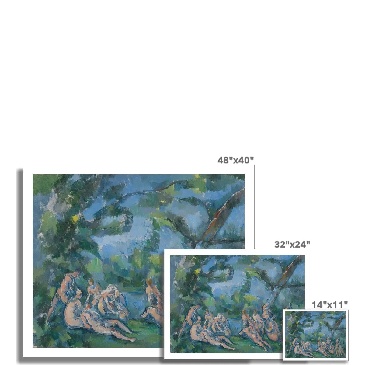 The Bathers By Paul Cezanne Fine Art Print - Posters Prints & Visual Artwork - Aesthetic Art