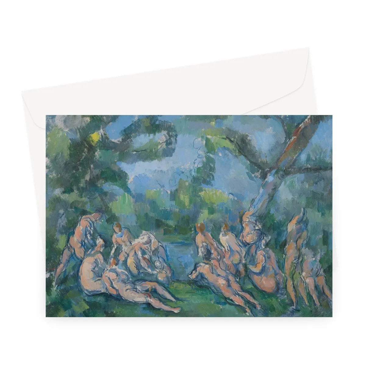 The Bathers By Paul Cezanne Greeting Card - A5 Landscape / 10 Cards - Greeting & Note Cards - Aesthetic Art