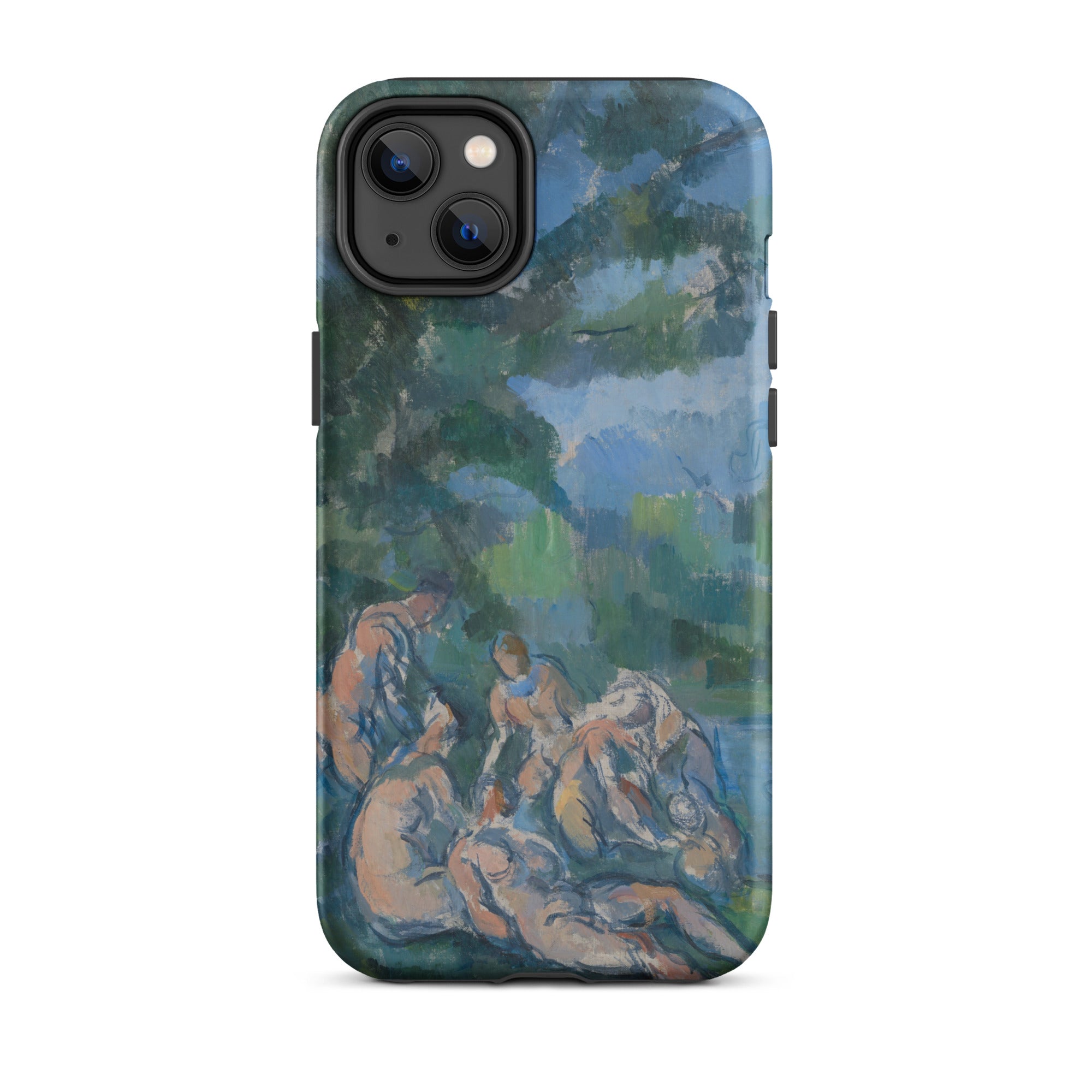 The Bathers Paul Cezanne Iphone Case, 14 Plus / Matte, Iphone Case Painting Nude Figures Trees