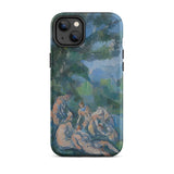 The Bathers - Paul Cezanne Iphone Case, 14 Plus / Matte, Iphone Case Painting Nude Figures Trees