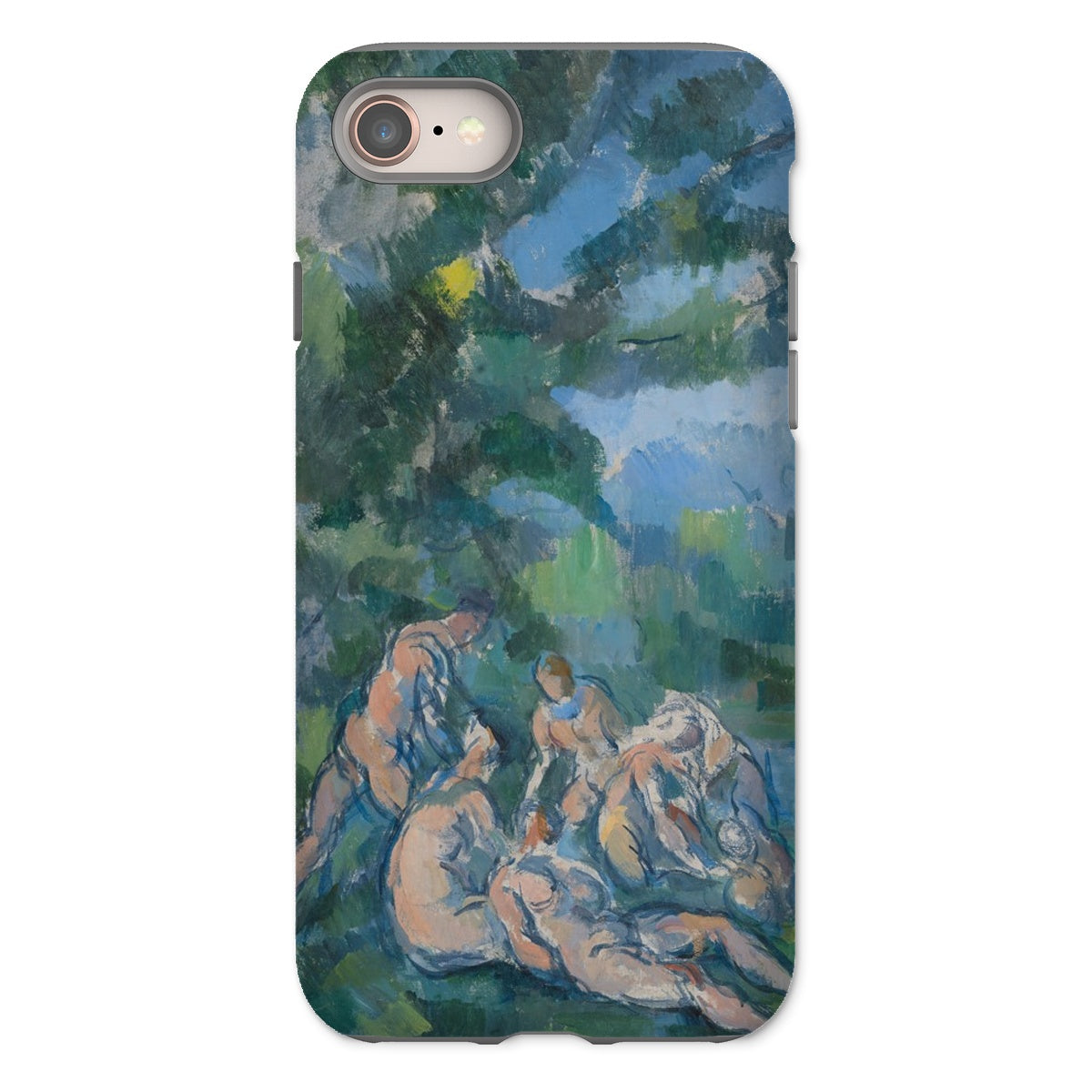 The Bathers Paul Cezanne Iphone Case, 8 / Matte, Phone Case Reproduction Impressionist Style Painting Figures Lush Outdoor