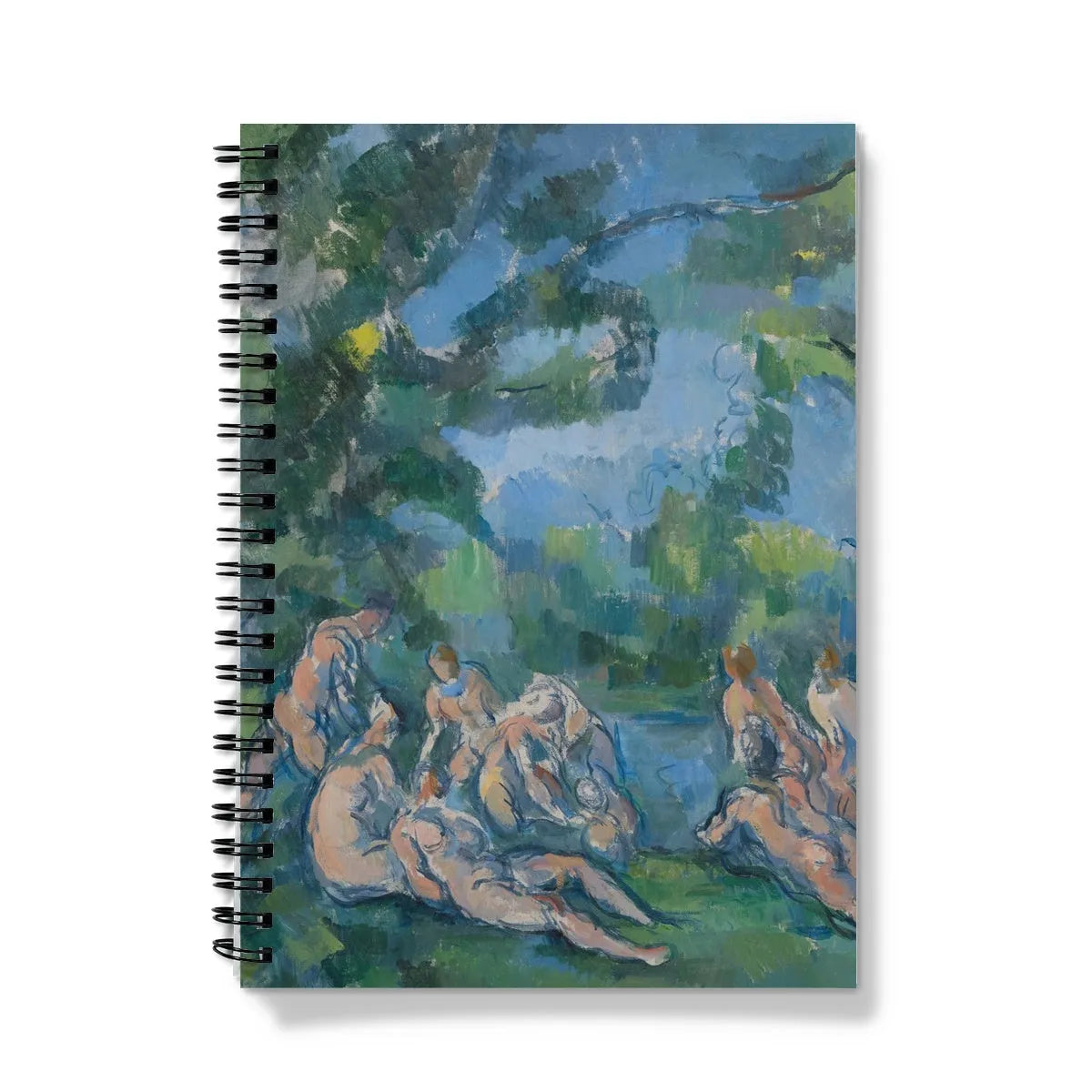 The Bathers By Paul Cezanne Notebook - A5 / Graph - Notebooks & Notepads - Aesthetic Art