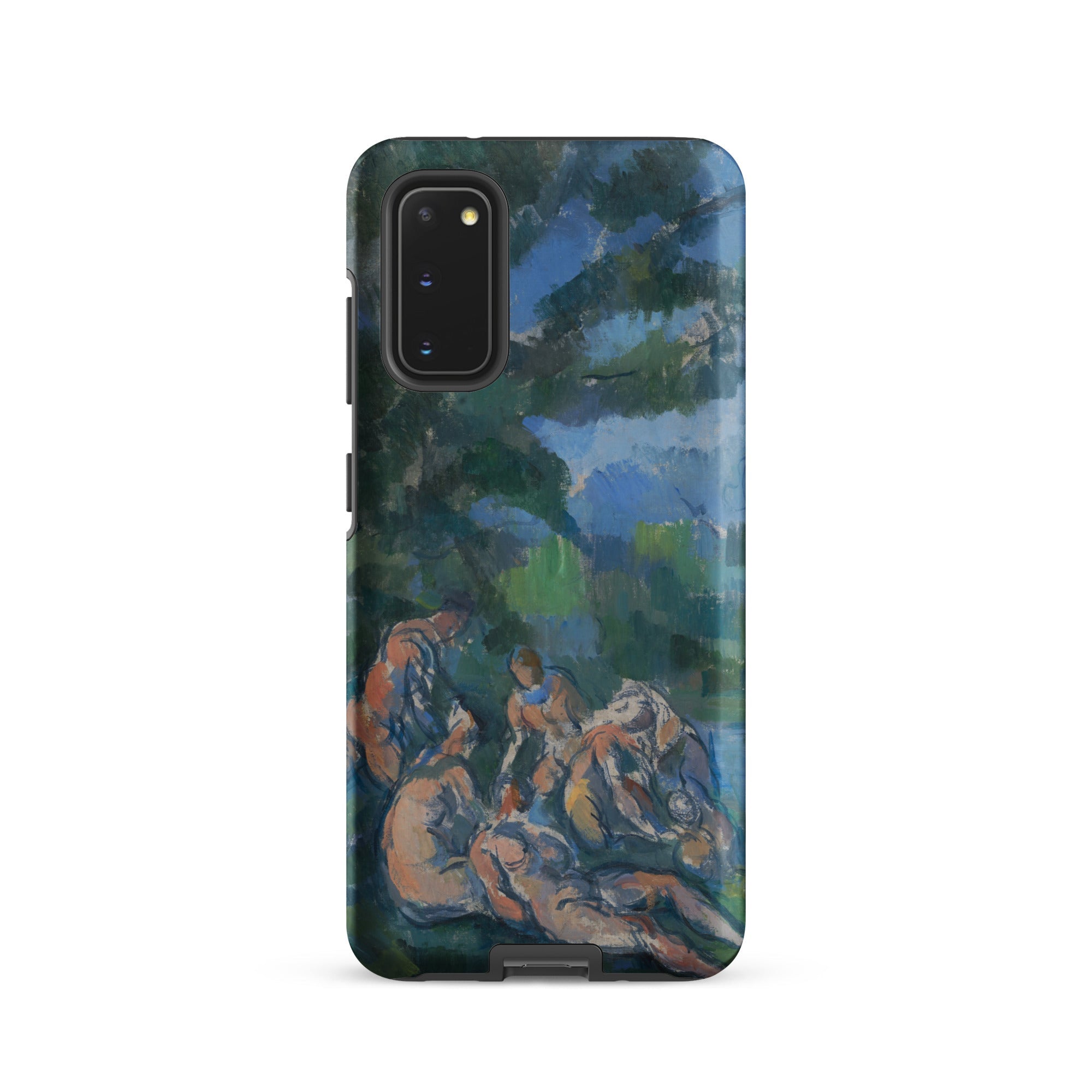 The Bathers Paul Cezanne Samsung Case, Galaxy S20 / Matte, Black Smartphone Case Impressionistic Painting Figures Landscape