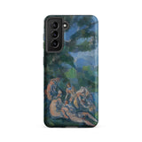 The Bathers - Paul Cezanne Samsung Case, Galaxy S21 Fe / Matte, Smartphone Case Adorned Impressionistic Painting Figures Landscape