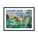 Bathers at Rest - Paul Cézanne Fine Art Print, Framed Painting Nude Bathers Landscape