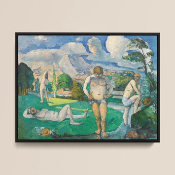 Bathers at Rest - Paul Cézanne Framed Canvas, Framed Painting Nude Bathers Landscape