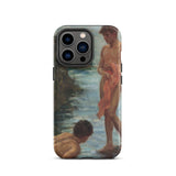 A Bathing Group - Henry Scott Tuke Iphone Case, 13 Pro / Matte, Smartphone Case Painted Scene Two Nude Figures Body