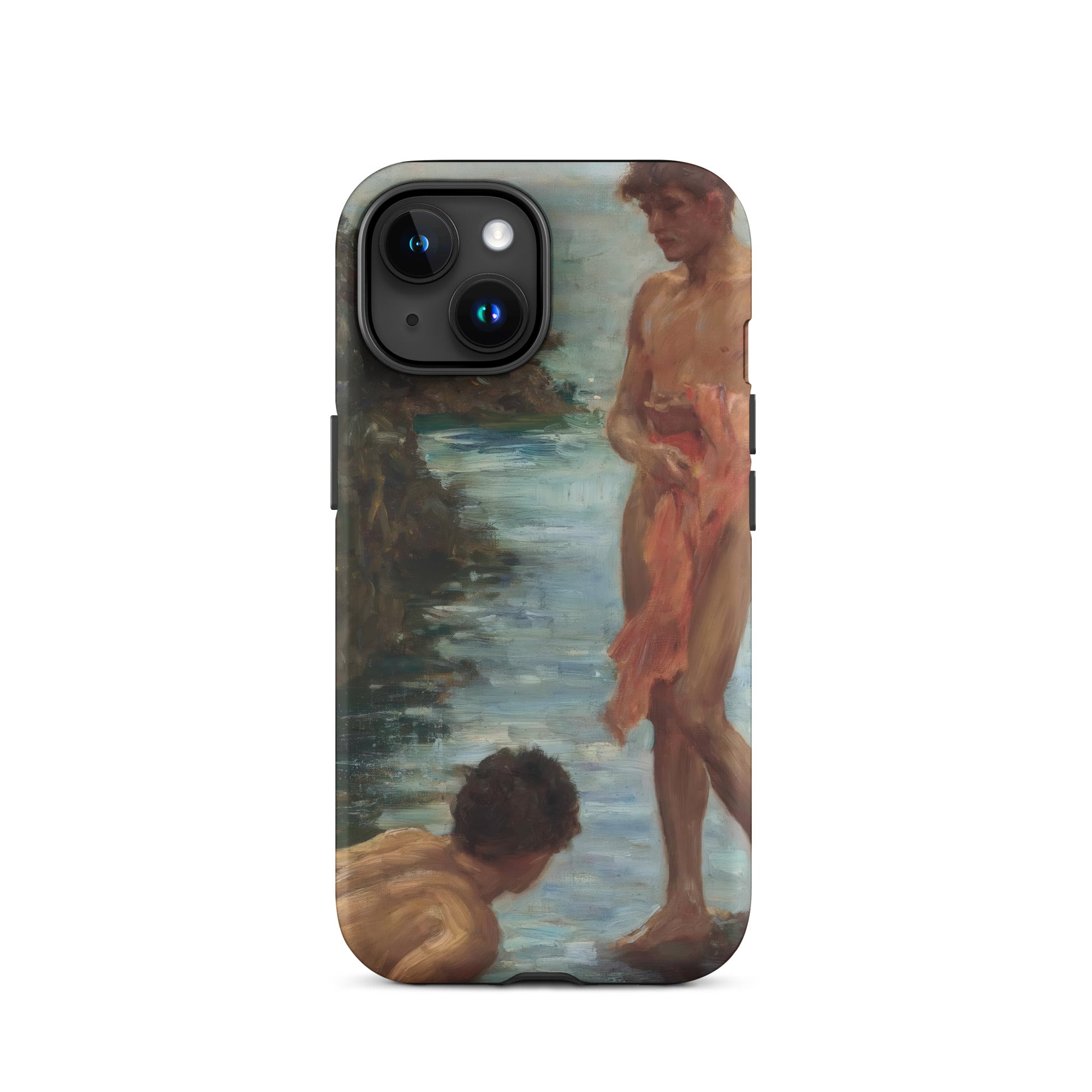 A Bathing Group Henry Scott Tuke Iphone Case, 15 / Matte, Iphone 14 Case Classical Painting Two Figures Body