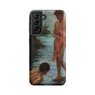 A Bathing Group Henry Scott Tuke Samsung Case, Galaxy S21 Fe / Matte, Black Samsung Phone Case Classical Painting Two Figures