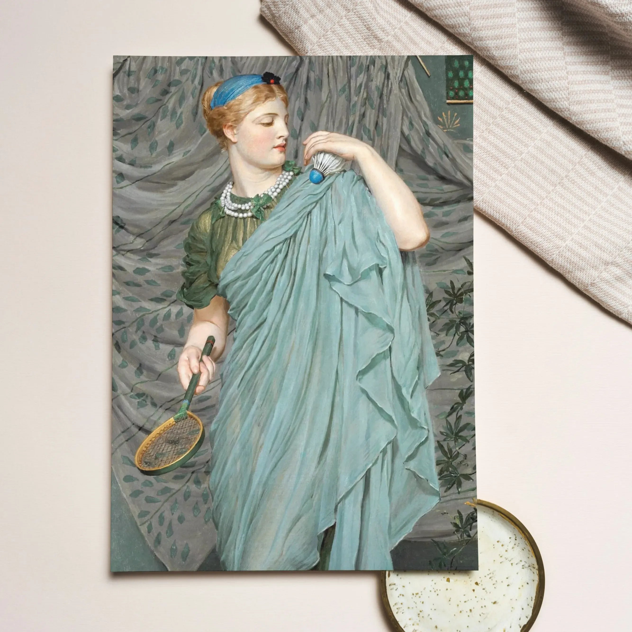 Battledore By Albert Joseph Moore Greeting Card - A5 Portrait / 1 Card - Greeting & Note Cards - Aesthetic Art