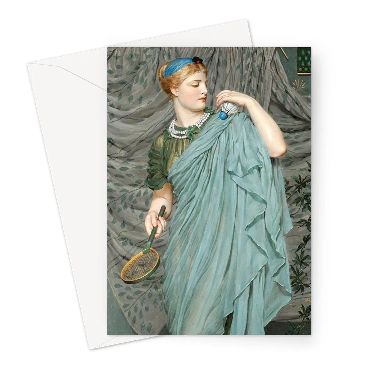 Battledore By Albert Joseph Moore Greeting Card - Greeting & Note Cards - Aesthetic Art