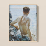 Beach Study - Henry Scott Tuke Art Print / Canvas, 12x16’’ / 31x41cm / Natural Frame, Posters Prints & Visual Artwork, Toby Leon