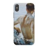 Beach Study - Henry Scott Tuke Phone Case Iphone x / Matte Phone Case Painting Man Beach Study, Henry Scott Tuke, Sunlit Reverie