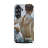 Beach Study - Henry Scott Tuke Phone Case Samsung Galaxy S25 Plus / Matte Phone Case Painted Depiction Shirtless Man Water Textured Beach