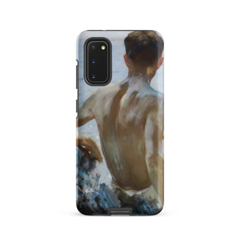 Beach Study - Henry Scott Tuke Phone Case Samsung Galaxy S20 / Matte Phone Case Painted Depiction Man Rendered Earthy Tones Beach Study,