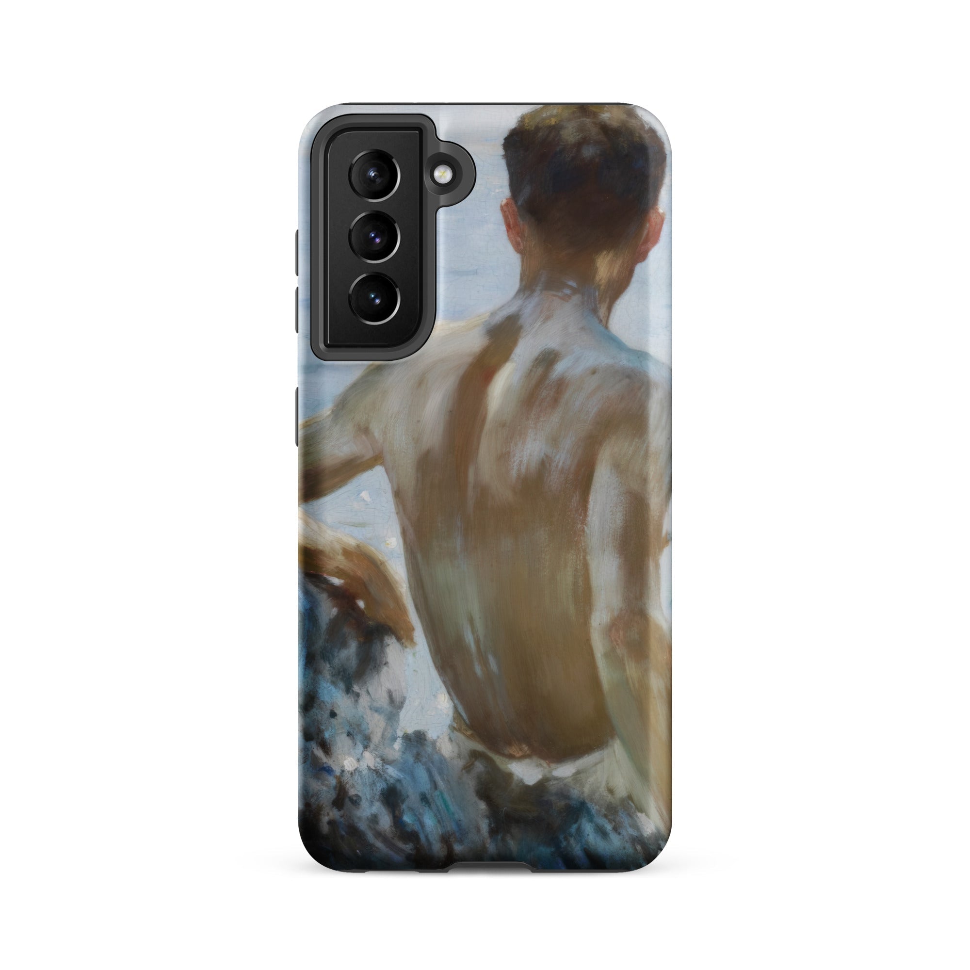 Beach Study Henry Scott Tuke Samsung Case, Galaxy S21 Fe / Matte, Smartphone Case Painted Man’s