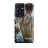 Beach Study - Henry Scott Tuke Samsung Case, Galaxy S21 Ultra / Matte, Smartphone Camera Module Painted Shirtless Man
