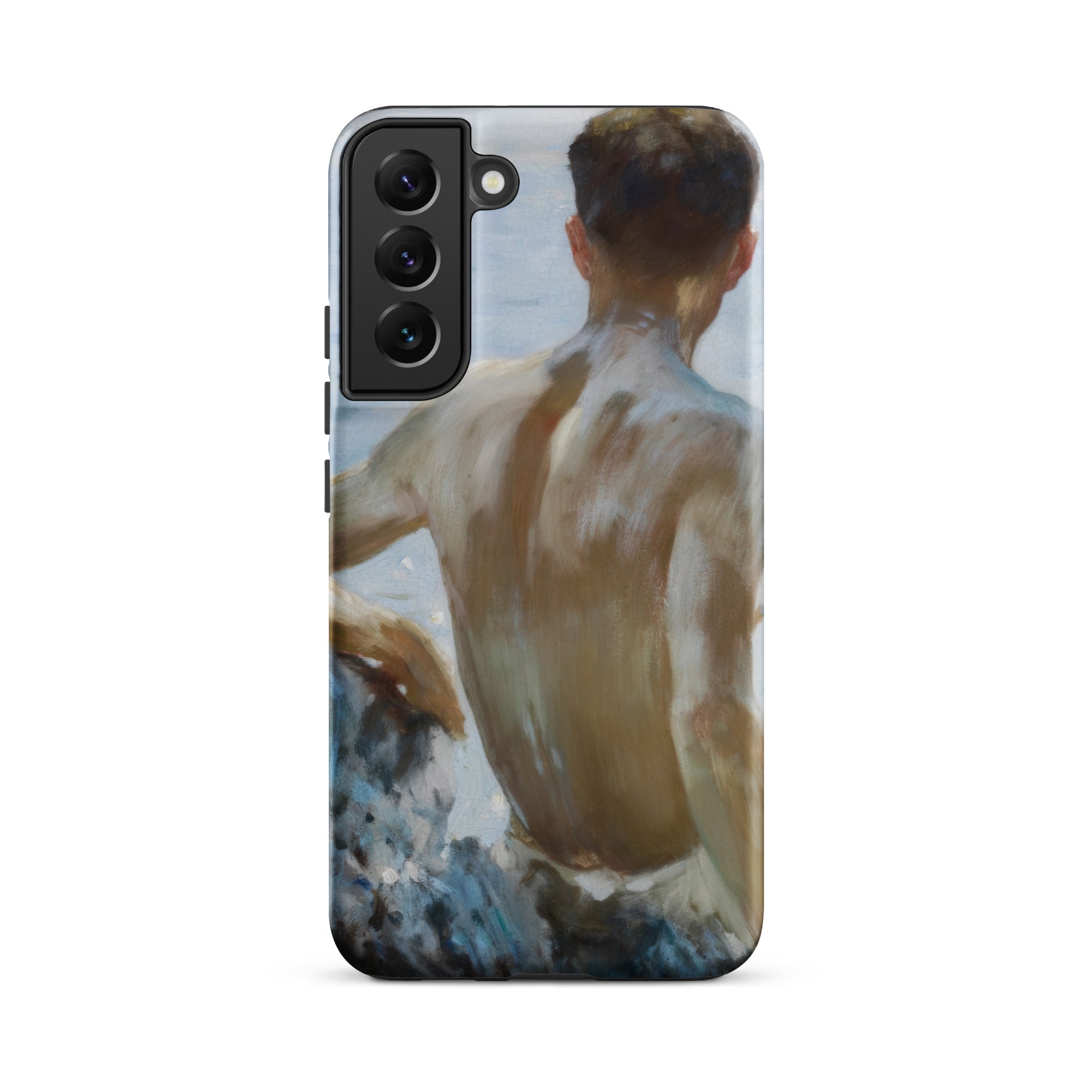 Beach Study Henry Scott Tuke Samsung Case, Galaxy S22 Plus / Matte, Smartphone Case Artistic Depiction Shirtless Person