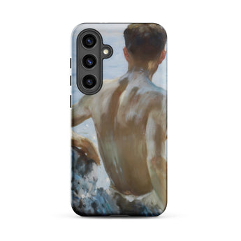Beach Study - Henry Scott Tuke Samsung Case, Galaxy S24 Plus / Matte, Phone Case Artistic Depiction Shirtless Person