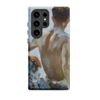 Beach Study - Henry Scott Tuke Samsung Case, Galaxy S24 Ultra / Matte, Phone Case Painted Shirtless Person