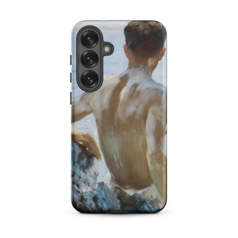 Beach Study - Henry Scott Tuke Samsung Case, Galaxy S25 Plus / Matte, Smartphone Case Painted Shirtless Person