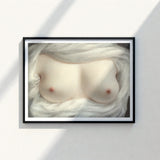 Black-framed Art Print Soft Pale Skin-toned Painting Breasts Sarah Goodridge, Beauty Revealed, Painted, Private Love Token, Widowed Senator