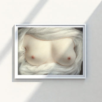 Framed Painting Soft Pale Skin-toned Bust Subtle Red Sarah Goodridge, Beauty Revealed, Painted, Private Love Token, Widowed Senator Daniel,
