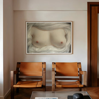 Beauty Revealed - Sarah Goodridge Art Print / Canvas Framed Artwork Soft Pale Skin-toned Nude Bust Draped Sarah Goodridge, Beauty Revealed,